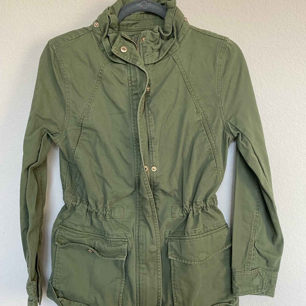 Green utility jacket